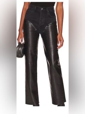 Agolde Black High-Rise Denim Pants